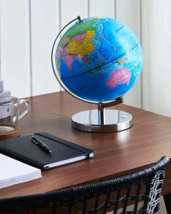 Mappamondo LED STANLEY Blu 30 cm