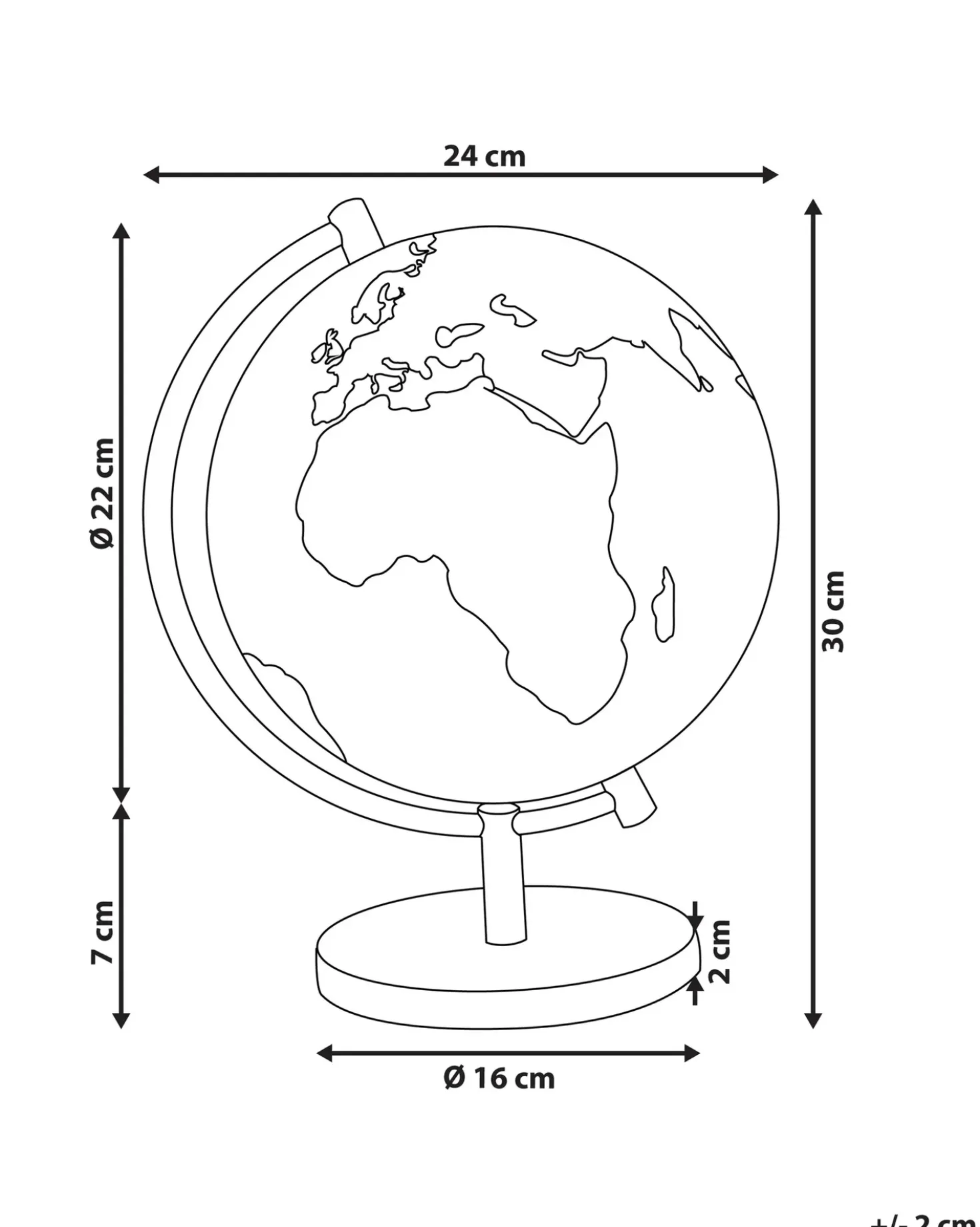Mappamondo LED STANLEY Blu 30 cm