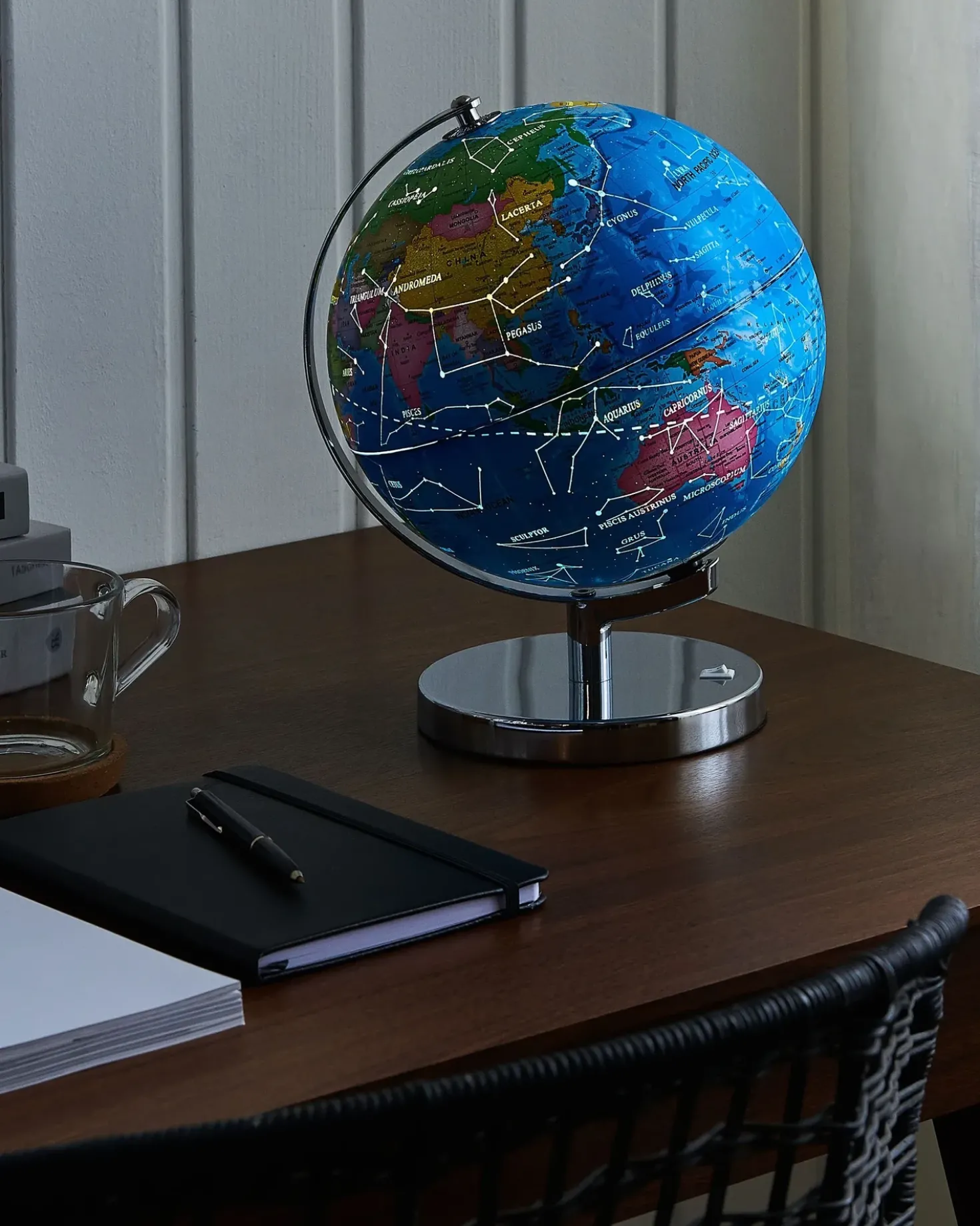 Mappamondo LED STANLEY Blu 30 cm