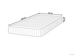 Materasso a molle insacchettate in memory foam DELIGHTFUL Durezza alta H3/4 80 x 200 cm