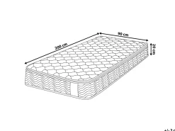 Materasso a molle insacchettate SPLENDOUR Durezza alta H3/4 90 x 200 cm