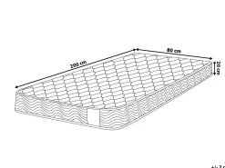 Materasso a molle insacchettate BLISS Durezza media H2/3 80 x 200 cm