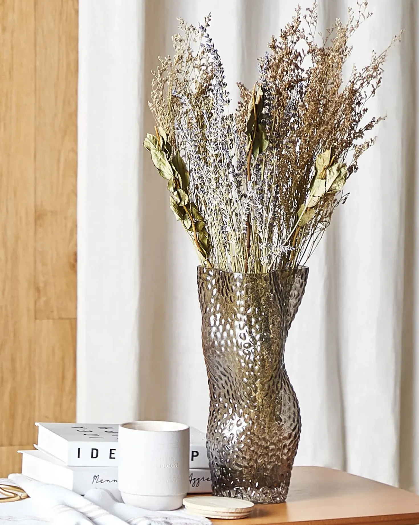 Mazzo di Fiori Secchi NAWARRA 70 cm Naturale
