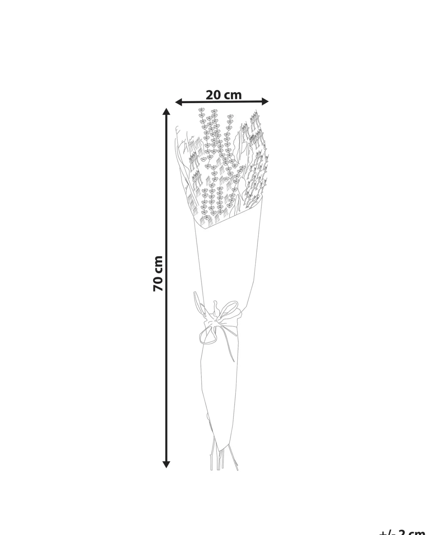 Mazzo di Fiori Secchi NAWARRA 70 cm Naturale
