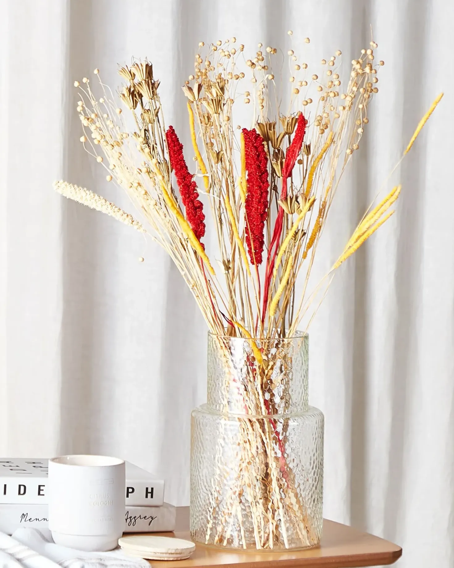 Mazzo di Fiori Secchi PAMPELUNA 65 cm Naturale