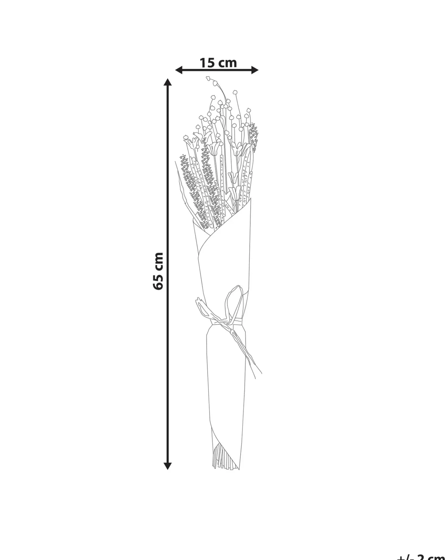 Mazzo di Fiori Secchi PAMPELUNA 65 cm Naturale