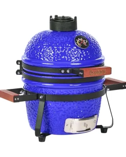 Mini barbecue a carbonella KAMADO Ceramica Blu