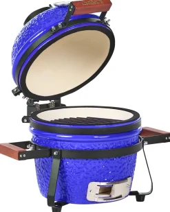 Mini barbecue a carbonella KAMADO Ceramica Blu