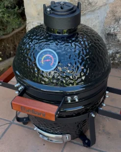 Mini barbecue a carbonella KAMADO Ceramica Nero