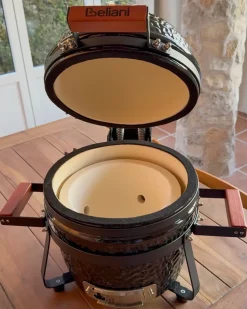 Mini barbecue a carbonella KAMADO Ceramica Nero