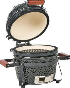 Mini barbecue a carbonella KAMADO Ceramica Nero