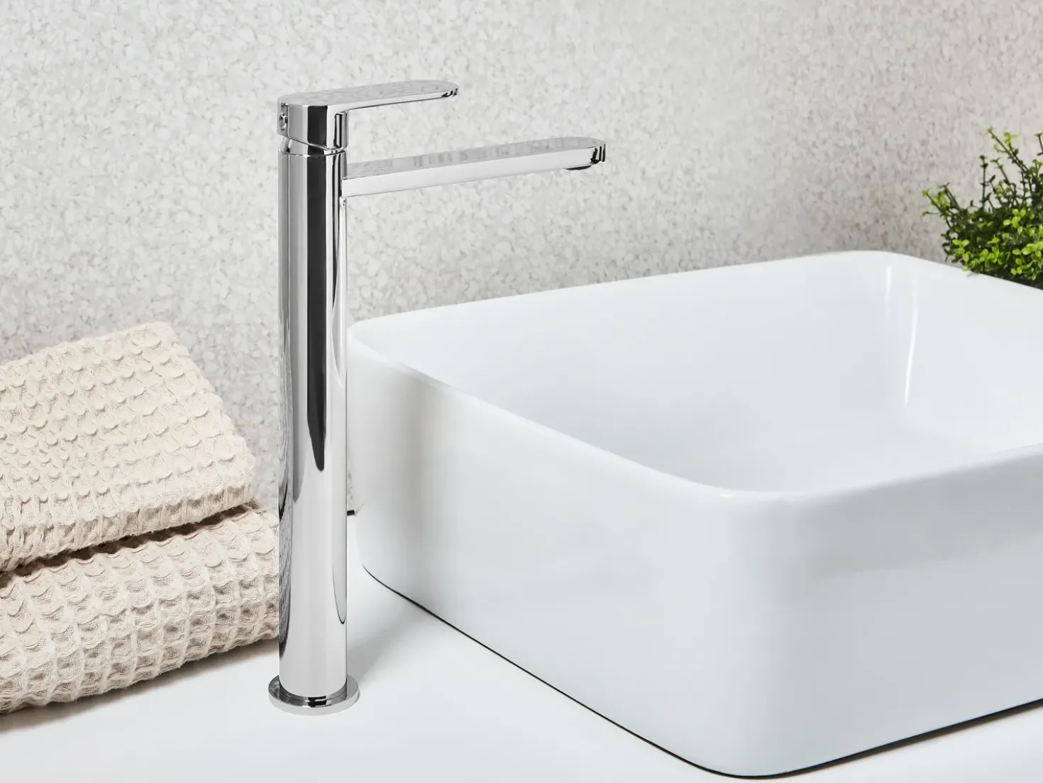 Miscelatore per lavabo alto COLHUE Ottone Argento