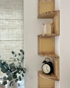Mobile con 4 ripiani ALDER Legno di Paulownia 101 cm Marrone chiaro