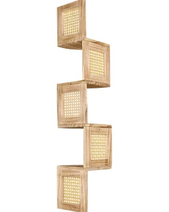 Mobile con 4 ripiani ALDER Legno di Paulownia 101 cm Marrone chiaro