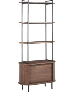 Mobile con 4 ripiani BRADLEY 180 cm Marrone scuro