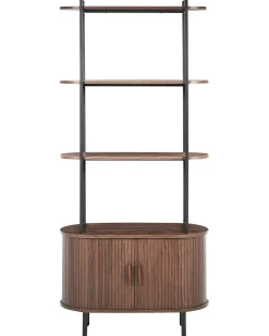 Mobile con 4 ripiani BRADLEY 180 cm Marrone scuro