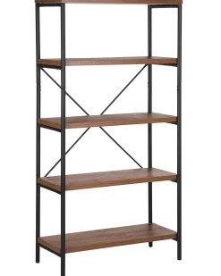 Mobile con 4 ripiani BRISBANE 160 cm Marrone scuro