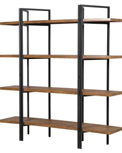 Mobile con 4 ripiani COMPTON 165 cm Marrone scuro