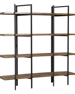Mobile con 4 ripiani COMPTON 165 cm Marrone scuro
