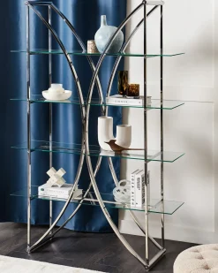 Mobile con 4 ripiani HOLLOW Metallo 175 cm Argento