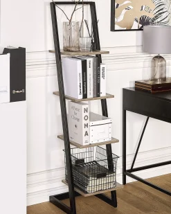 Mobile con 4 ripiani JOPLIN 143 cm Nero