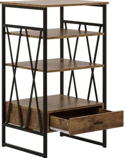 Mobile con 3 ripiani KEENE 101 cm Marrone scuro