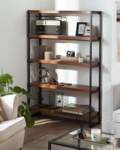 Mobile con 4 ripiani TIFTON 155 cm Marrone scuro