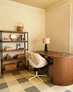 Mobile con 4 ripiani TIFTON 155 cm Marrone scuro