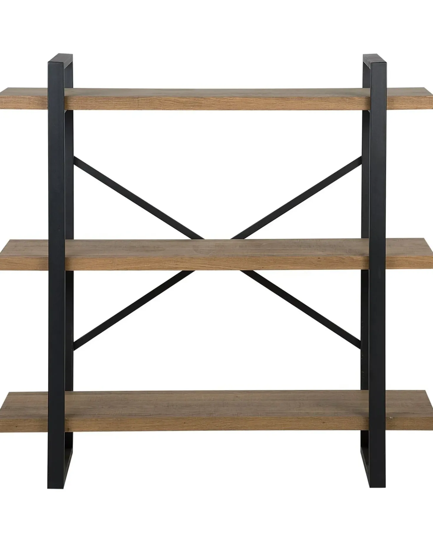 Mobile con 3 ripiani TIMBER 111 cm Marrone scuro