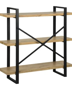 Mobile con 3 ripiani TIMBER 111 cm Marrone chiaro