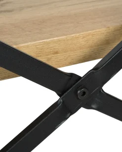 Mobile con 3 ripiani TIMBER 111 cm Marrone chiaro