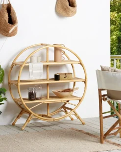 Mobile con 3 ripiani TUVALU II Rattan 109 cm Naturale