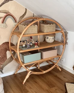 Mobile con 3 ripiani TUVALU II Rattan 109 cm Naturale