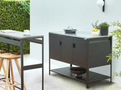 Mobile da cucina per esterni MAENZA Metallo Nero