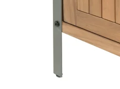 Mobile da cucina per esterni con lavello IVREA Legno di acacia certificato Marrone/Nero