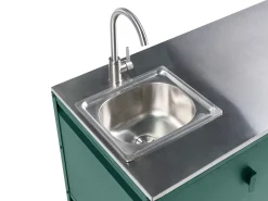 Mobile da cucina per esterni con lavello MAENZA Metallo Verde