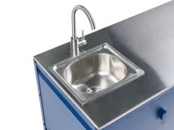 Mobile da cucina per esterni con lavello MAENZA Metallo Blu