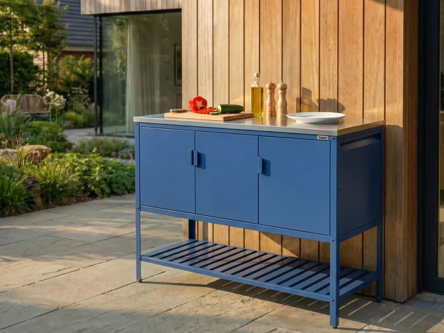 Mobile da cucina per esterni MAENZA Metallo Blu