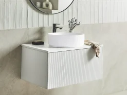 Mobile lavabo a parete ALZIRA 80 cm Bianco