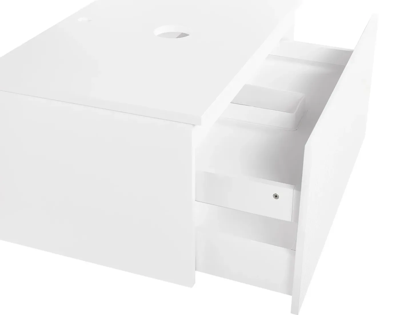Mobile lavabo a parete ALZIRA 80 cm Bianco