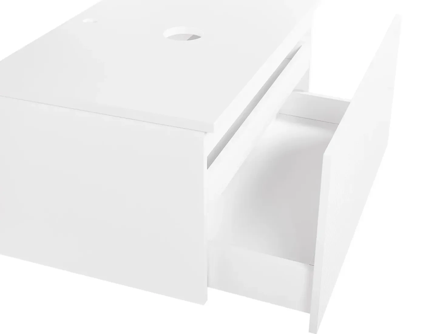 Mobile lavabo a parete ALZIRA 80 cm Bianco