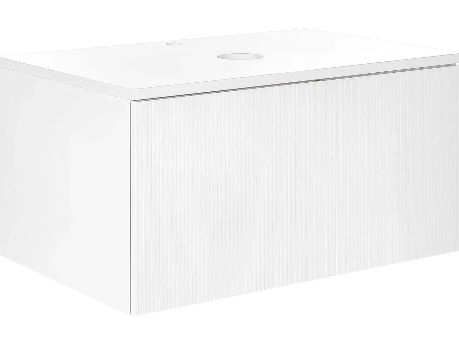 Mobile lavabo a parete ALZIRA 80 cm Bianco
