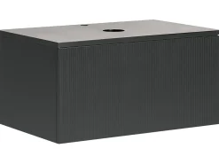 Mobile lavabo a parete ALZIRA 80 cm Nero