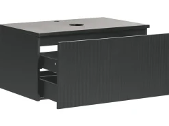 Mobile lavabo a parete ALZIRA 80 cm Nero