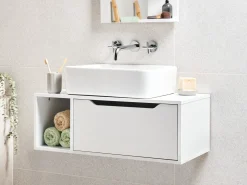 Mobile lavabo a parete CASCAVEL 80 cm Bianco