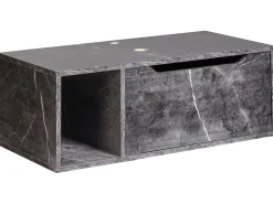 Mobile lavabo a parete CASCAVEL 80 cm Marmo nero