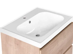 Mobile lavabo a parete con lavabo LAGOA Marrone chiaro