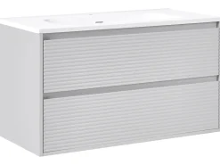 Mobile lavabo a parete con lavabo BAHIA Grigio