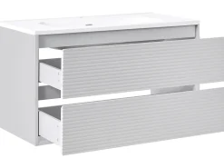 Mobile lavabo a parete con lavabo BAHIA Grigio