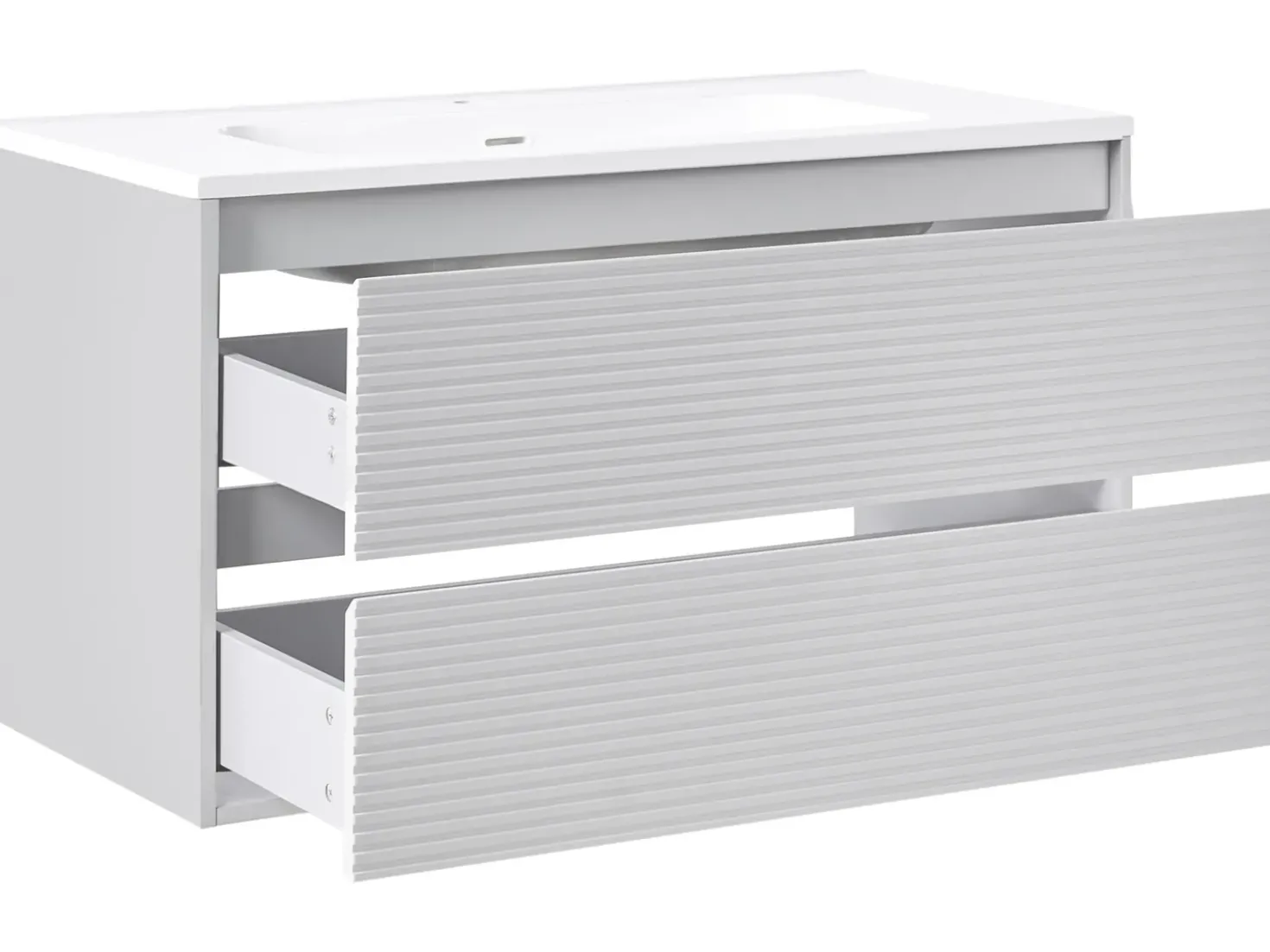 Mobile lavabo a parete con lavabo BAHIA Grigio